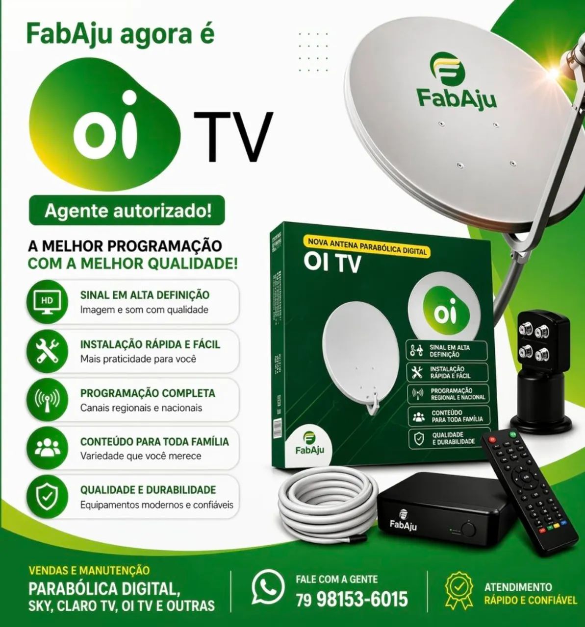 Vendas e manutenção de antenas