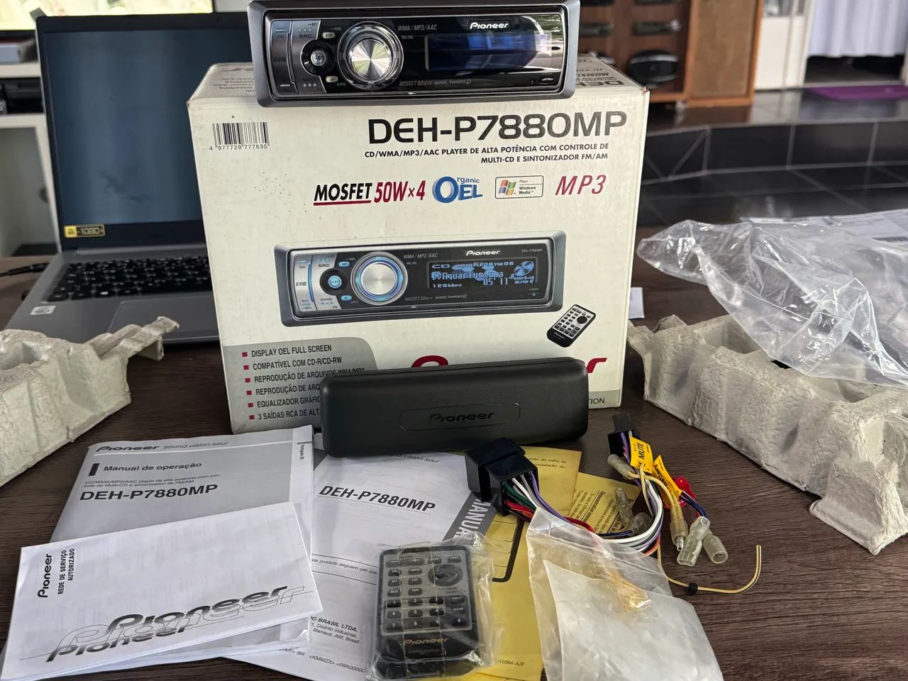 Cd rádio pioneer deh-p7880mp novo zero na embalagem completo com