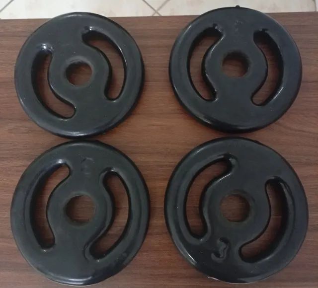 VENDO 4 ANILHAS DE 3 KG - EMBORRACHADAS