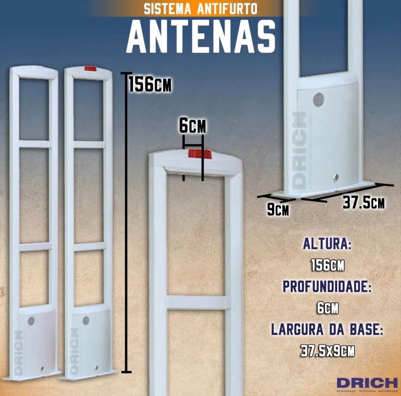 Par de antena antifurto 