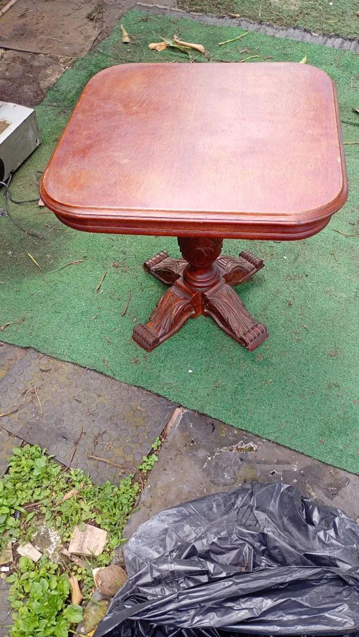 Mesa de centro madeira maciça antiga - Foto 2