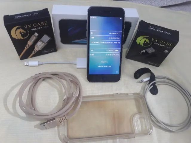 iPhone SE 2ª Geração 128GB Branco A2296-Impecável+NFiscal e 3 Cabos. - Foto 2