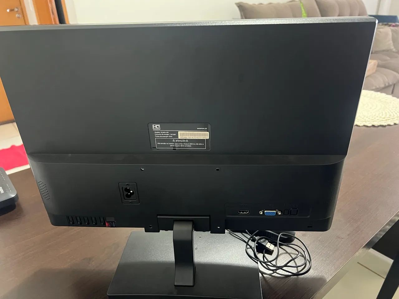 Monitor HQ 19.5" LED (HDMI/VGA) + Mouse Brinde - Foto 4