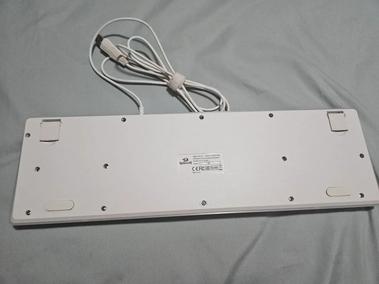 Teclado Gamer Redragon Dyaus 2 - Branco e Rosa - Foto 5