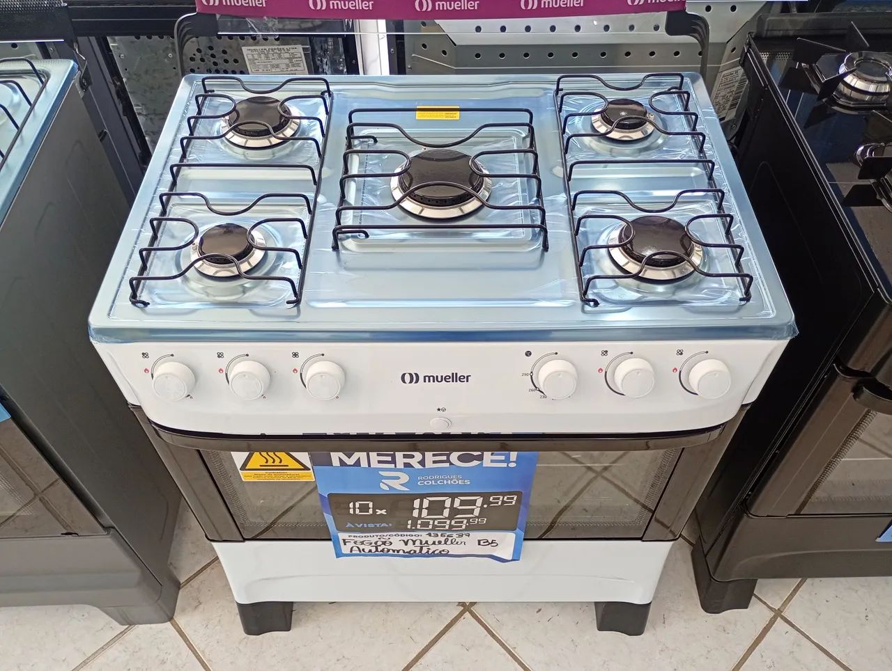 Fogão Mueller Mesa Inox 5 Bocas Automático  - Foto 5
