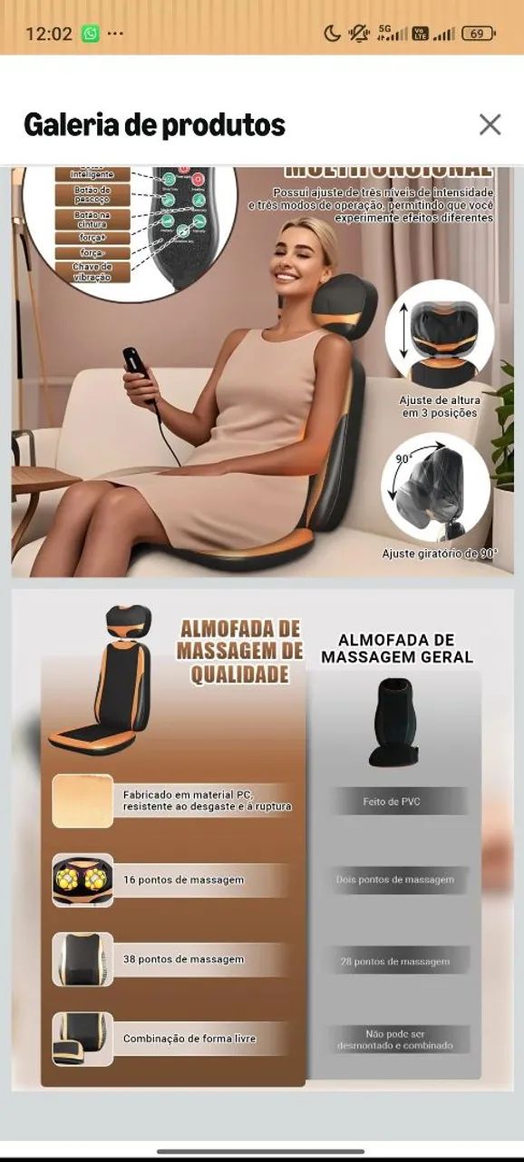 Cadeira de  Massagem  - Foto 2