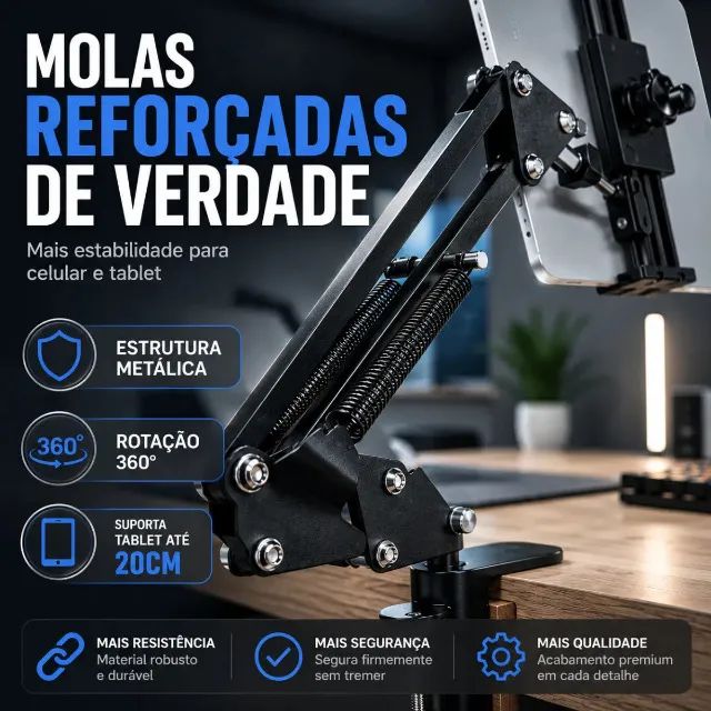 Braço articulado para tablet e celular - Foto 4