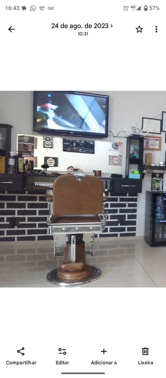 Cadeira barbearia ferrante antiga