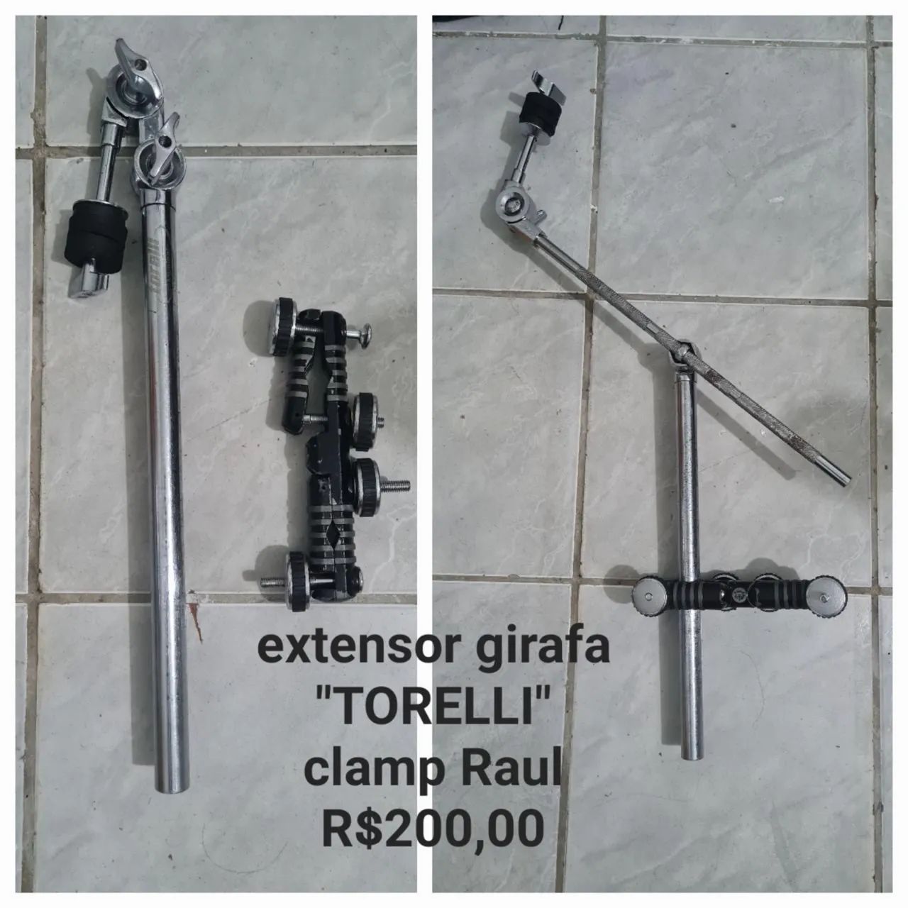 Extensor de prato Torelii e clamp Raul
