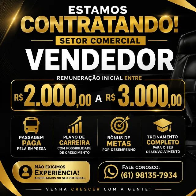 Vagas - Vendedor interno 