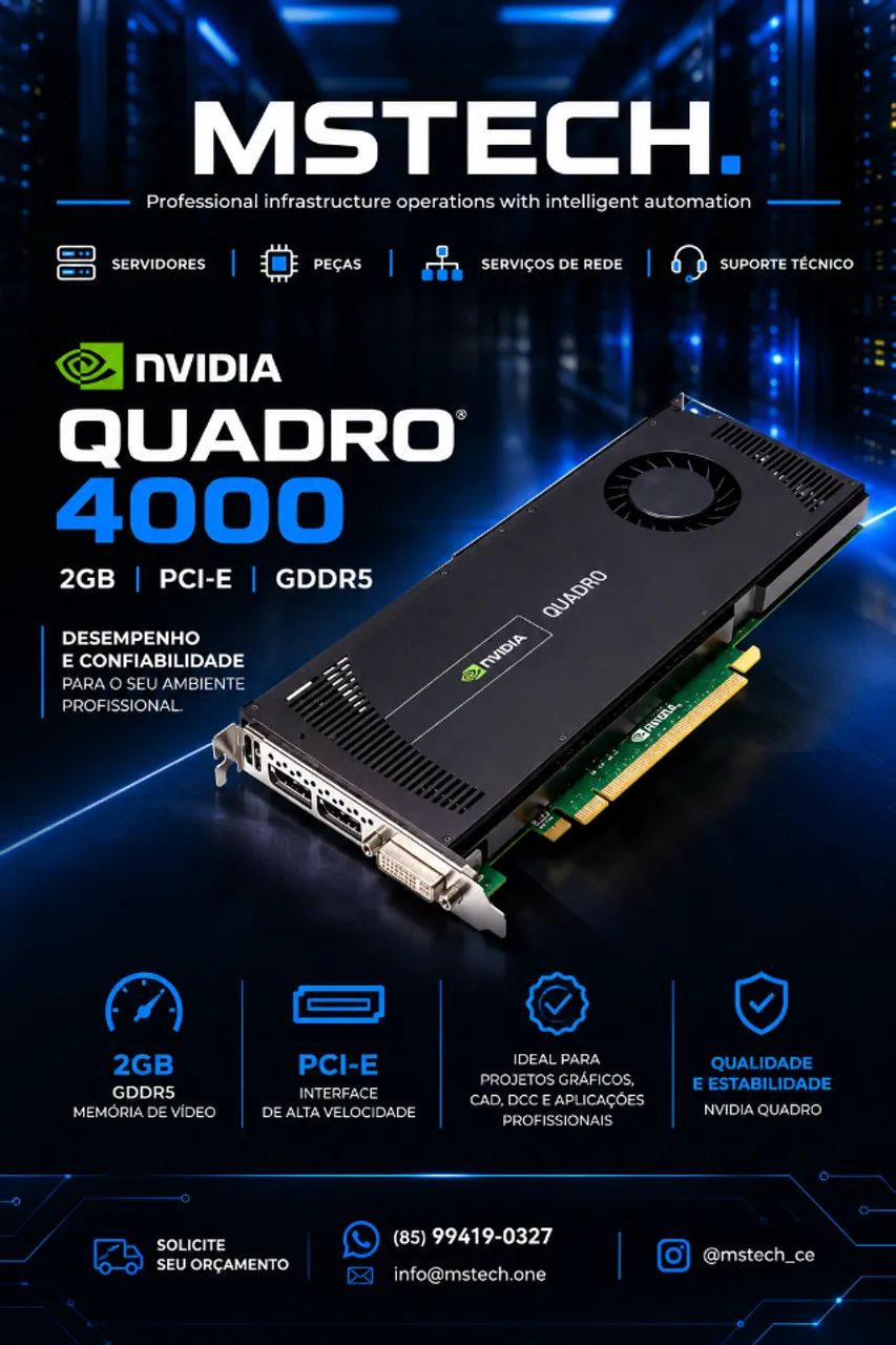 GPU nvidia quadro 4000 2gb pci-e gddr5