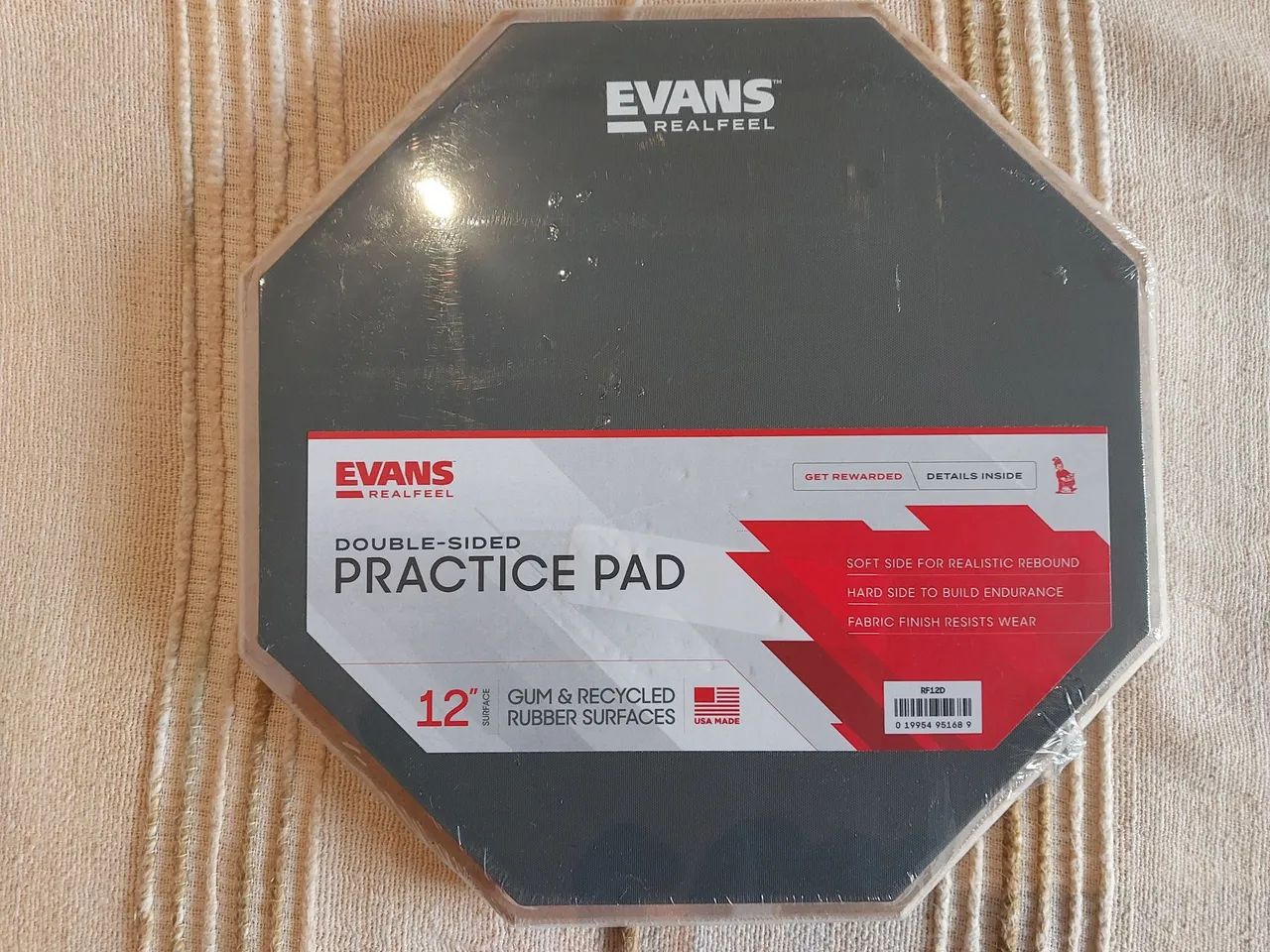 Pad de estudo Evans Real feel 12 polegadas Dupla Face  (novo)