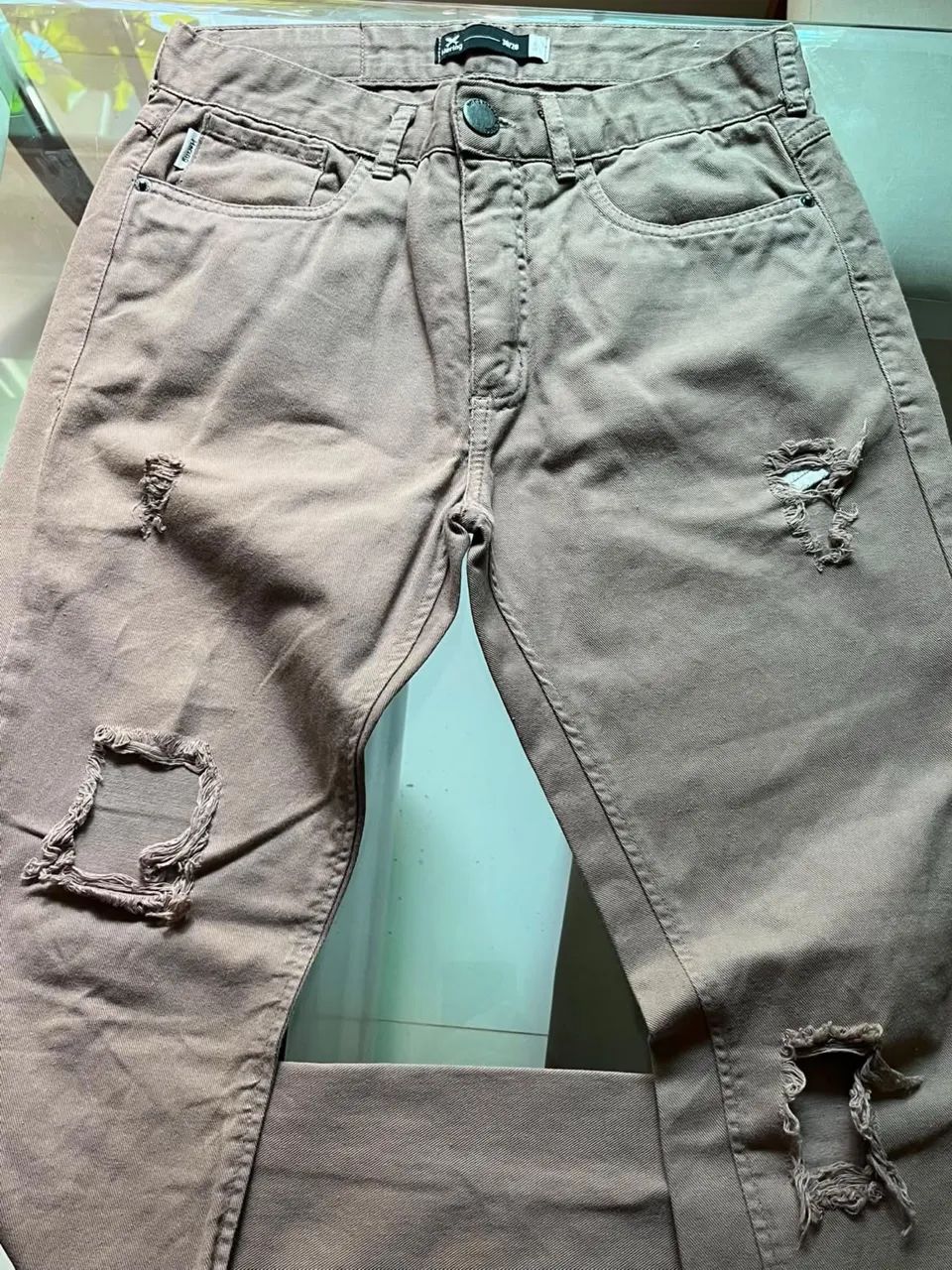 Calça Masculina de Sarja Slim - Foto 2