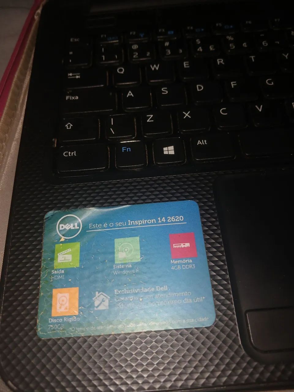 Notebook dell inspiron pra retirada de peças 