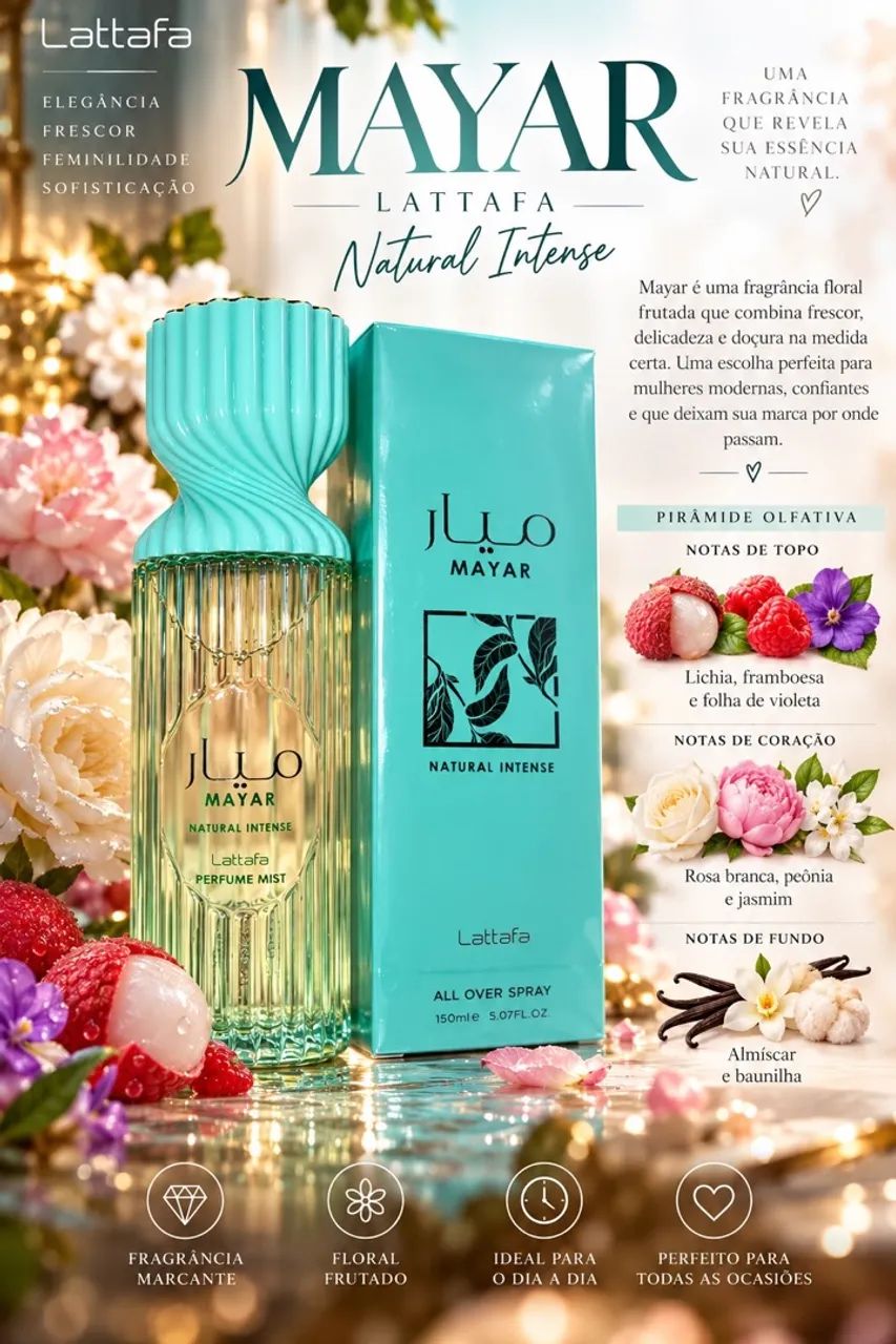 Kit lataffa ( body splash e spray cabelo e corpo) 