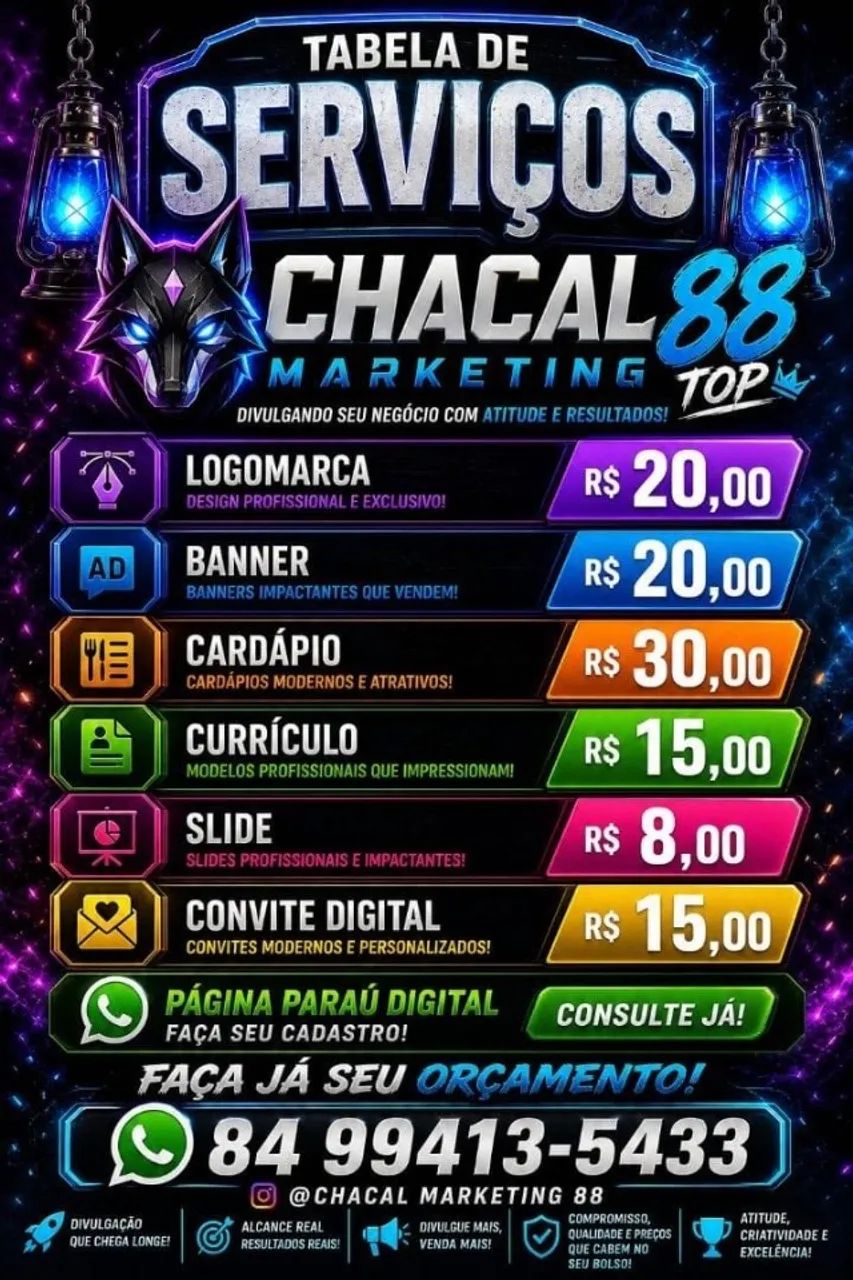 Publicidades e criação gráfica digital e físicos 