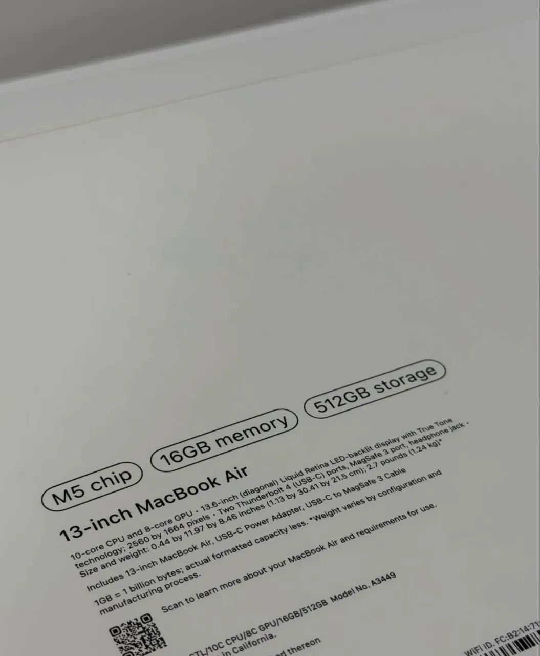 MacBook AIR M5 - 512/16gb LACRADO  - Foto 2