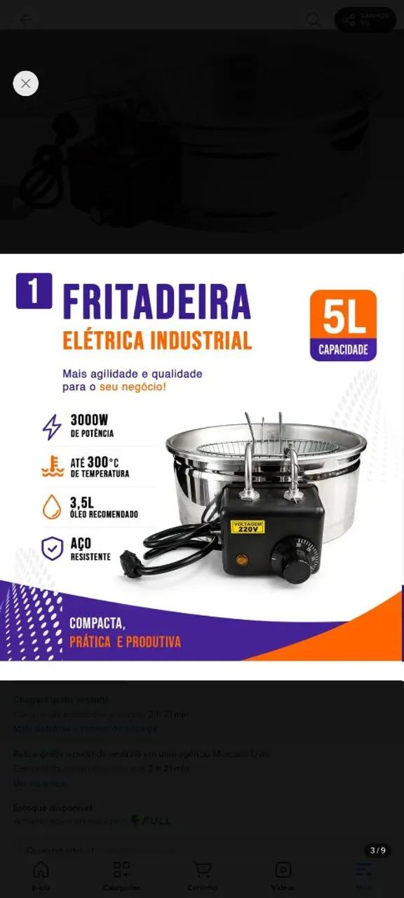Fritadeira elétrica (nova) - Foto 2