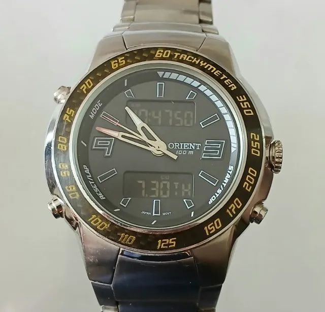 Orient Ana Digi Day Counter Cronógrafo - Não é Seiko Citizen Ricoh
