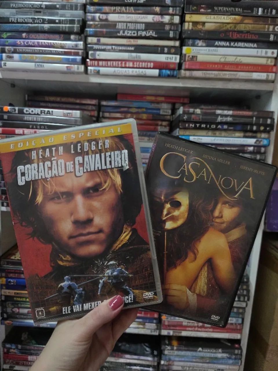 DVD Coração de Cavaleiro e Casanova - Heath Ledger