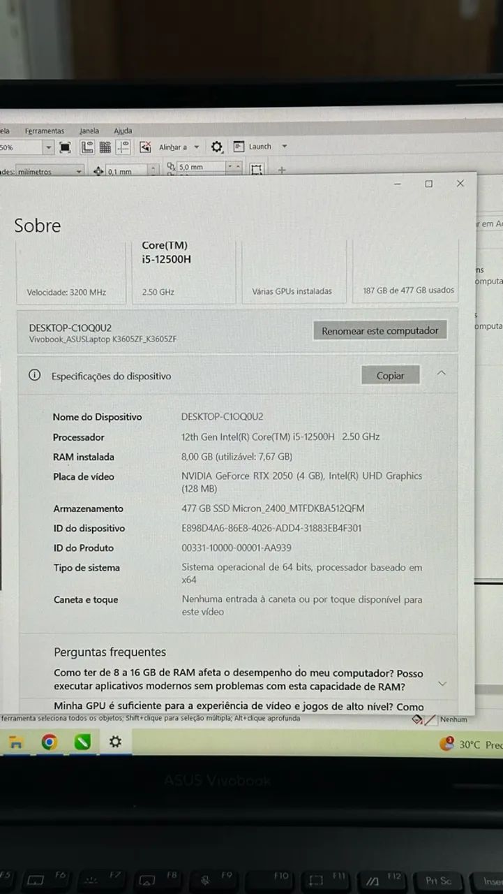 Notebook gamer Asus