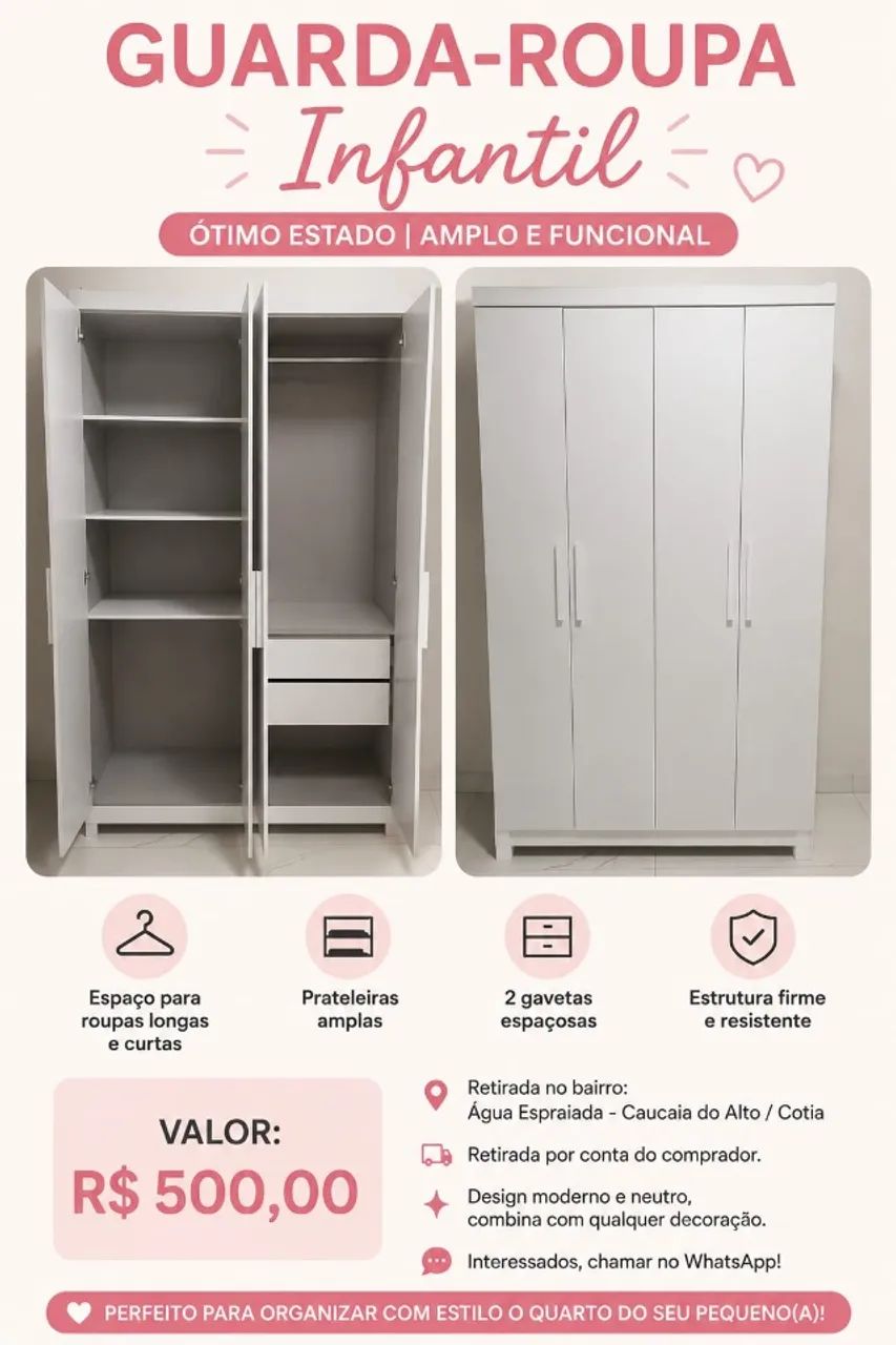 Guarda-roupa ifantil 