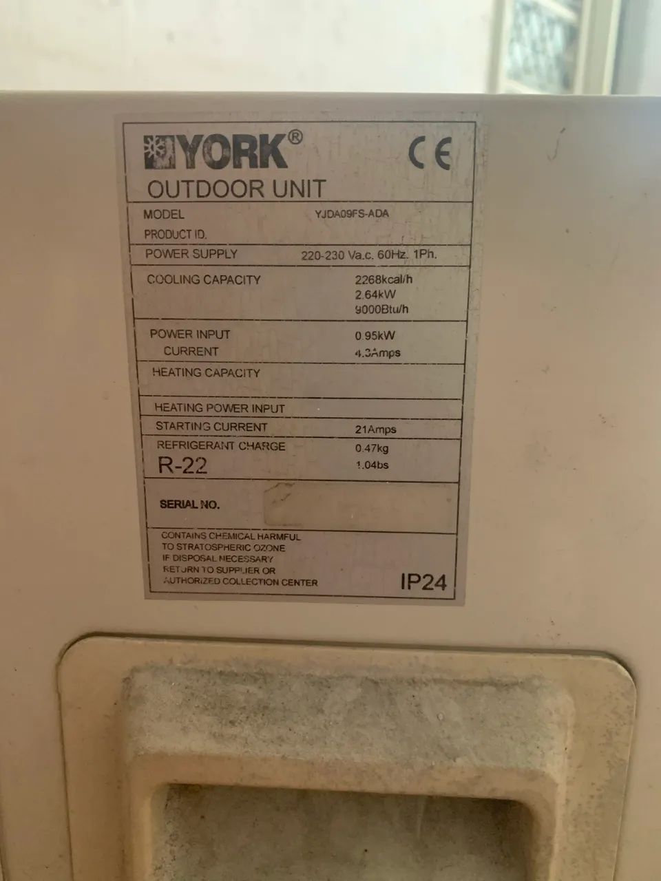 Ar-condicionado York 9.000 BTUs - Unidade Externa 220V - Foto 4