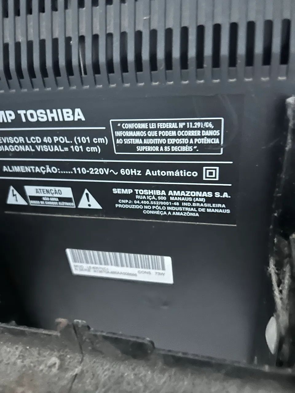 TV 40º Semp Toshiba Funcionando Não é smart  - Foto 4