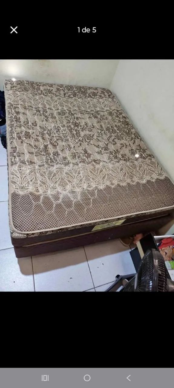Cama box casal base e colchão 490