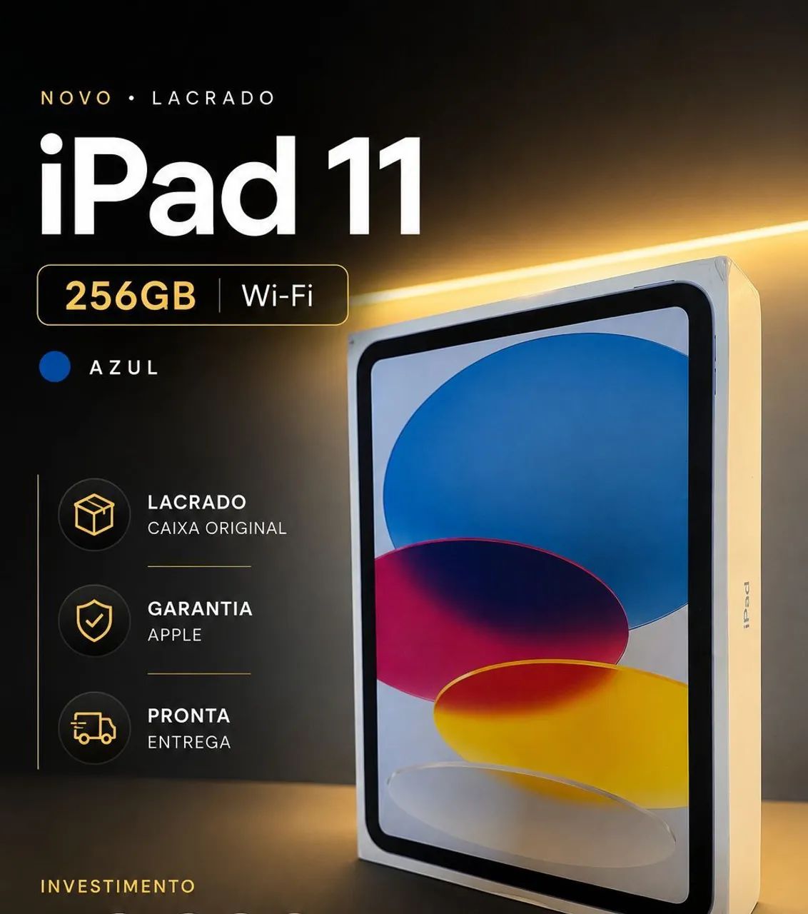 Ipad 11 256GB wifi lacrado - nota fiscal