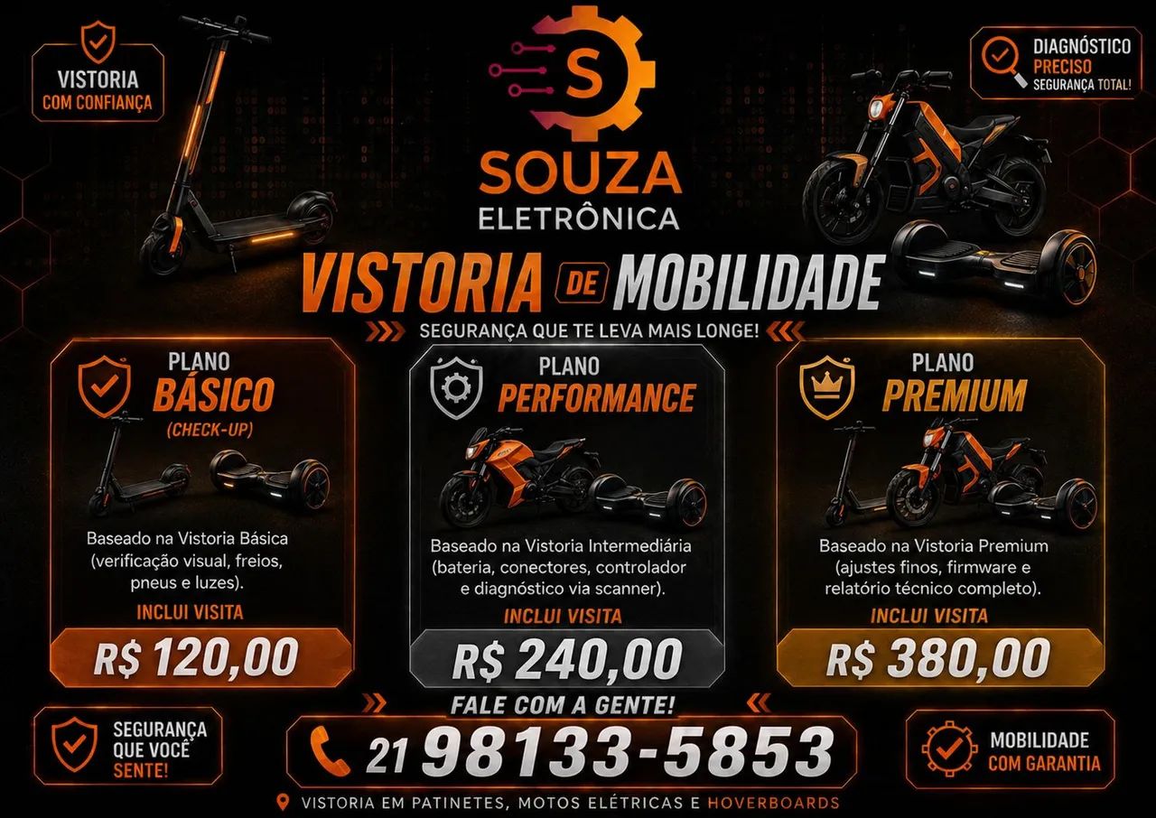 Vistoria de motos eletrônicas 