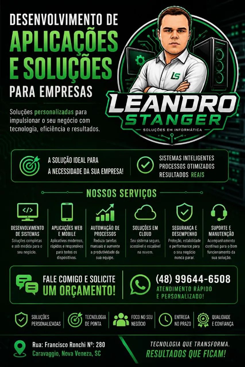 Aplicações e Soluções personalizadas sobre medida!