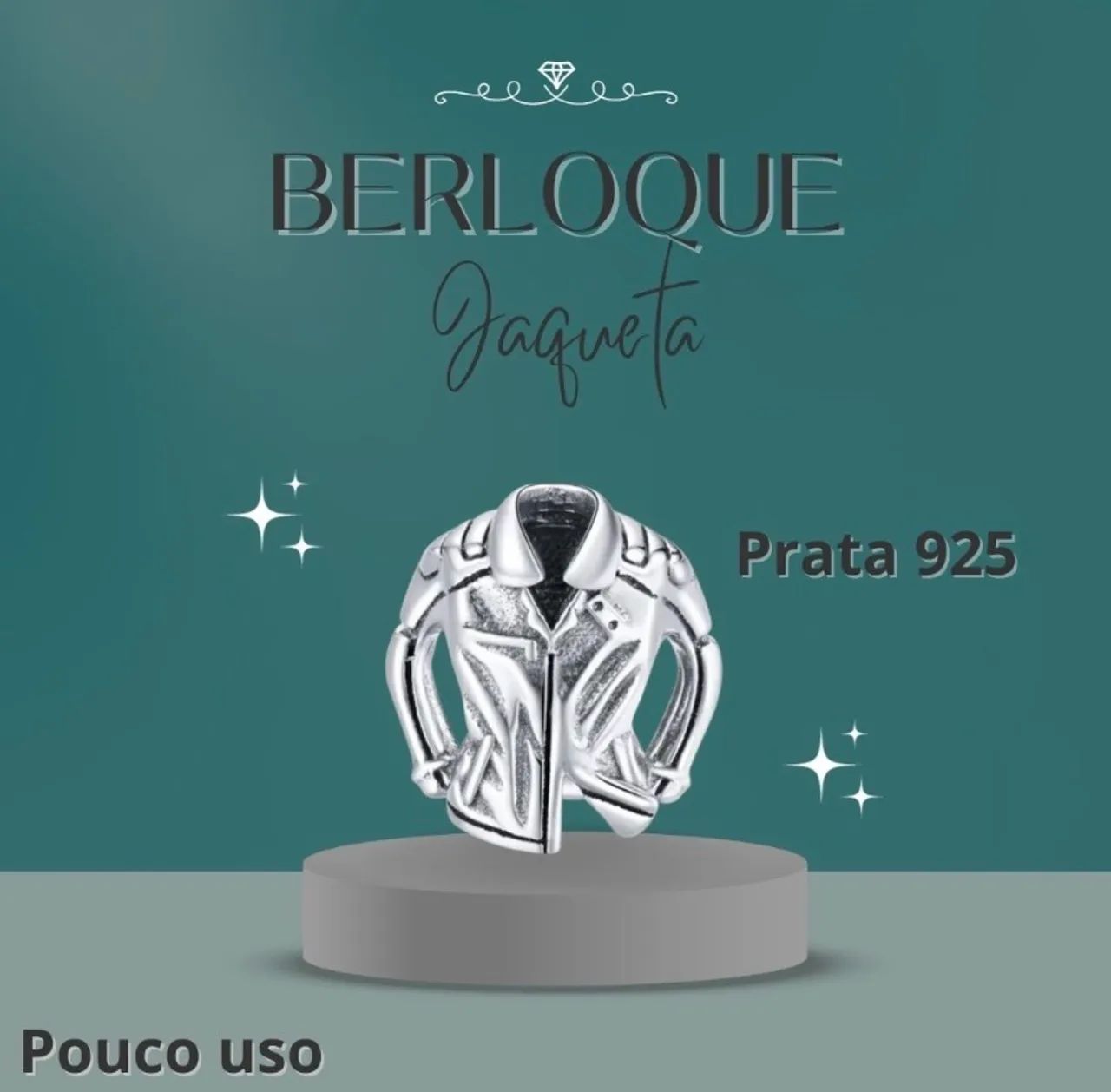 Berloque Jaqueta em prata 925