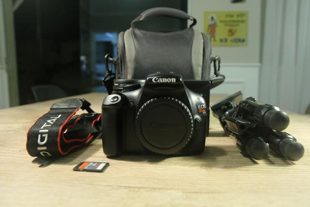 Câmera Canon Rebel T3 + Lente + Tripé De Mesa + Bolsa - Foto 4