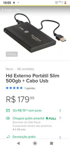 Hd externo novo