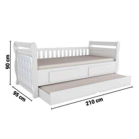 Frete Grátis* Cama De Solteiro + Cama Auxiliar - Capitonê - Maria *NOVO - Foto 3