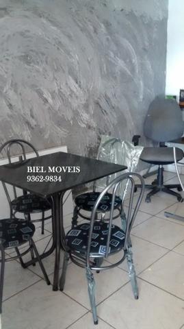 Biel Móveis# Mesas de pedra ,novas, com 4 cadeiras, promoção, a partir de R$ 249,00 - Foto 2