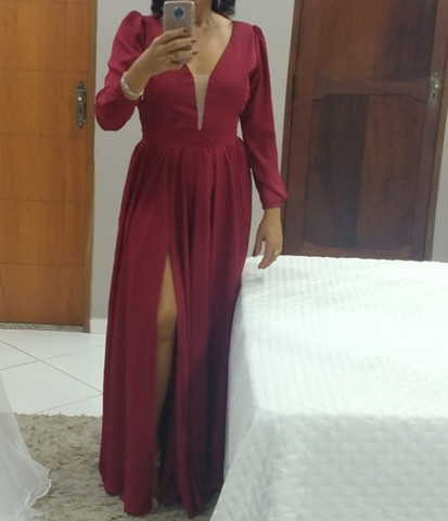 olx vestido de madrinha marsala