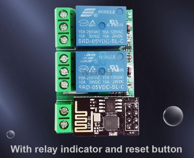 Esp8266 ESP-01/01s dc 5v duplo relé Módulo wifi  Automação COD-AM471 