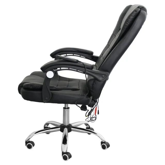 Cadeira de Escritório Presidente Luxo Massagem Base Giratória Apoio para os Pés - E023202