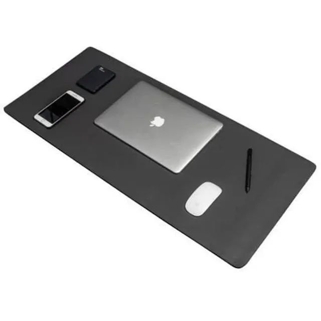 Mousepad mouse pad 70 x 30 cm em couro sintético marrom preto - Foto 3