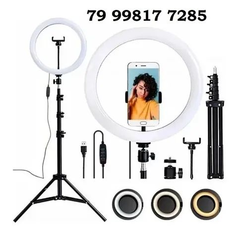 Ring Light Completo 10 polegadas, 26cm + Tripé 2,10m +  Suporte Celular - Foto 3