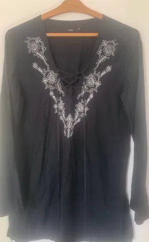 Bata Cori preta em viscose - Tam M - Foto 2