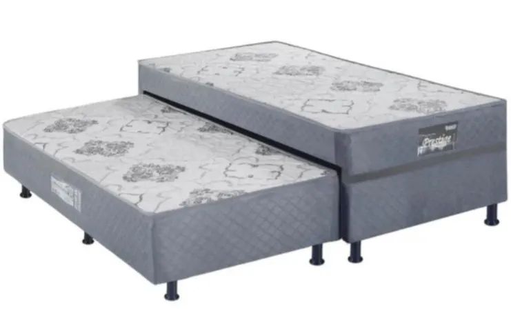 Cama Box Solteiro com Auxiliar Prestige Molas Ensacadas