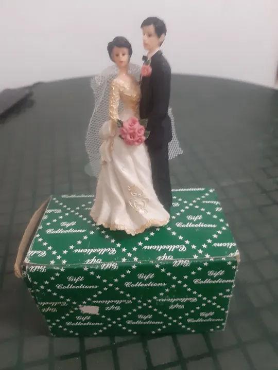 Enfeite para bolo de casamento retrô