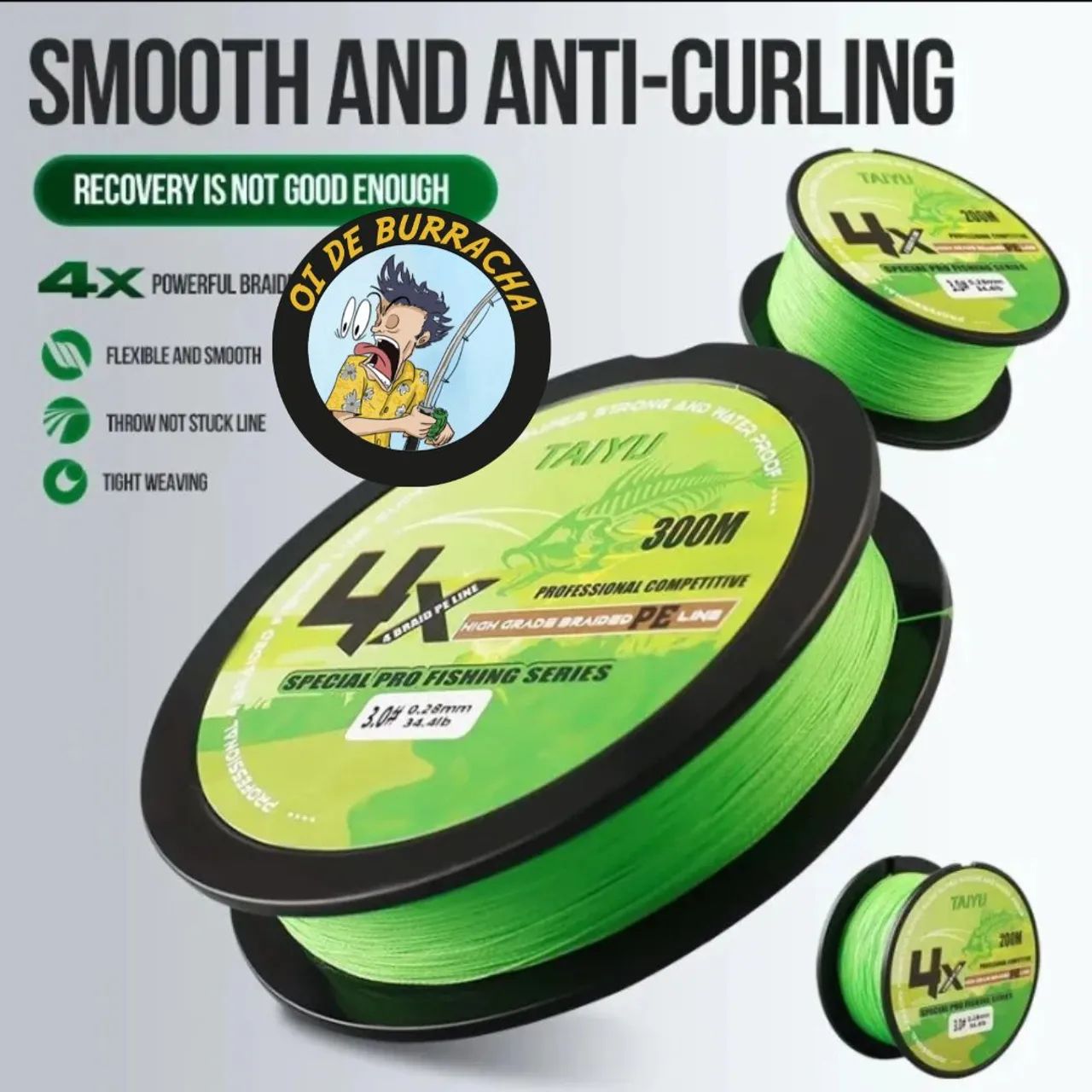 Linha multifilanto 4X 0.10 300m - Alta Resistência - Foto 4