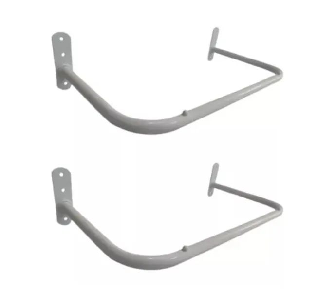 2 Arara De Roupa Para Parede Loja Casa Reta 80cm