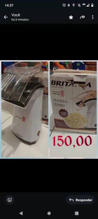Pipoqueira Brita Poptime - Nova