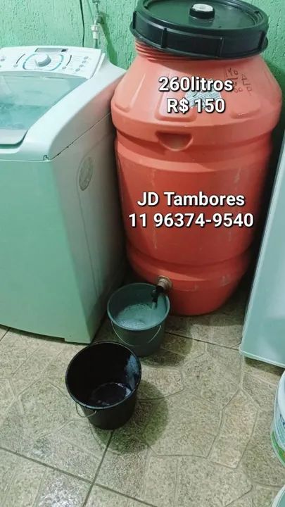 Bombona d'água tambor galão 260 litros - R$150