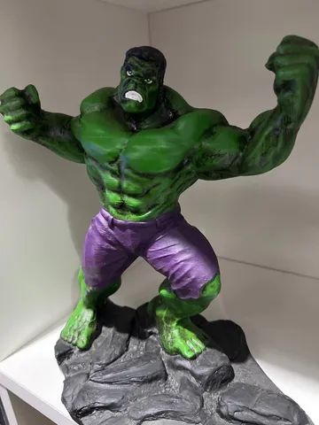 Estatueta tem resina grande 27cm Hulk  - Foto 2